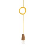 SININHO | pendant lamp - light cork and yellow cable  - Cork - Design : Galula Studio 3