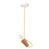 SININHO | pendant lamp - light cork and yellow cable  2