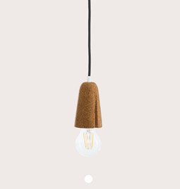 SININHO | pendant lamp - light cork and black cable