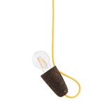 SININHO | pendant lamp - dark cork and yellow cable  - Cork - Design : Galula Studio 6