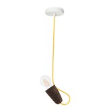SININHO | pendant lamp - dark cork and yellow cable  2