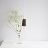 SININHO | pendant lamp - dark cork and blue cable  4