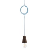 SININHO | pendant lamp - dark cork and blue cable  - Cork - Design : Galula Studio 3