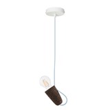 SININHO | pendant lamp - dark cork and blue cable  - Cork - Design : Galula Studio 2