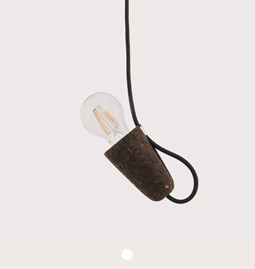 SININHO | pendant lamp - dark cork and black cable 