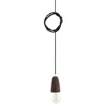 SININHO | pendant lamp - dark cork and black cable  - Cork - Design : Galula Studio 5
