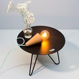 Lampe baladeuse SINO POSE -  liège clair et câble vert menthe - Liège - Design : Galula Studio 5