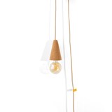 Lampe baladeuse SINO POSE -  liège clair et câble beige - Liège - Design : Galula Studio 2