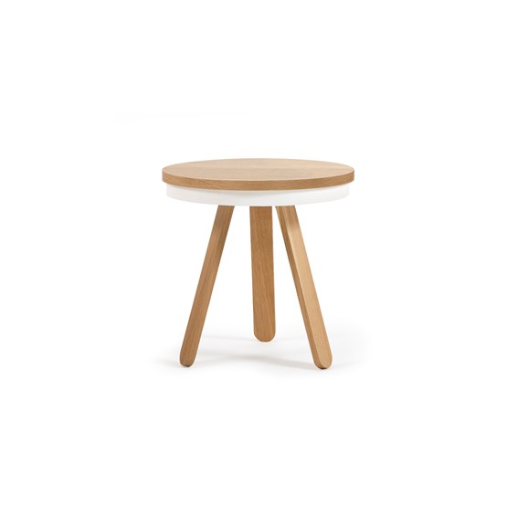 Small BATEA Tray table - oak/white - Light Wood - Design : WOODENDOT