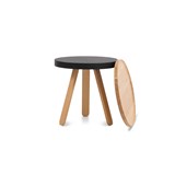Small BATEA Tray table - Oak and black - Light Wood - Design : WOODENDOT 4