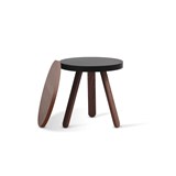 Small BATEA Tray table - Walnut/black  - Dark Wood - Design : WOODENDOT 2