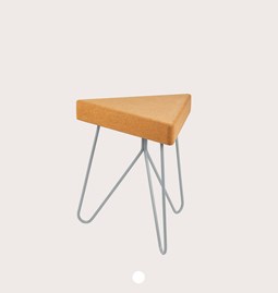TRES | stool or table -  light cork and grey legs