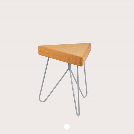 TRES | stool or table -  light cork and grey legs - Cork - Design : Galula Studio