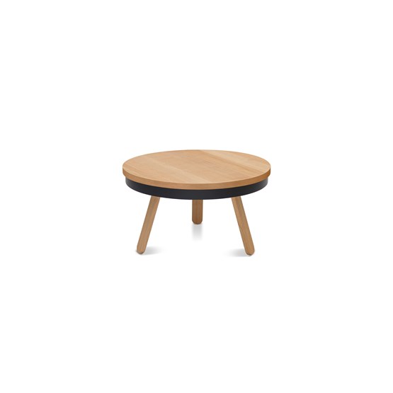 BATEA M coffee table - oak/black - Light Wood - Design : WOODENDOT
