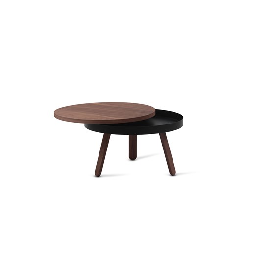 BATEA M coffee table - Walnut / Black finish - Dark Wood - Design : WOODENDOT
