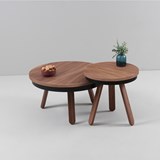 Table basse BATEA M - chêne/noir  - Bois foncé - Design : WOODENDOT 3