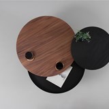 BATEA M coffee table - Walnut / Black finish - Dark Wood - Design : WOODENDOT 4
