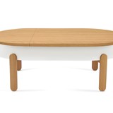 BATEA L coffee table - oak/white 2