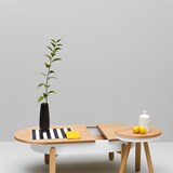 BATEA L coffee table - oak/white 3