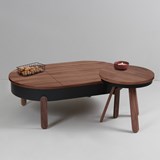 BATEA L coffee table - walnut/black 3