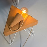 TRES | stool or table -  light cork and white legs  - Cork - Design : Galula Studio 4