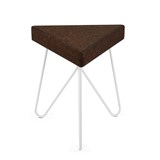 TRES | stool or table -  dark cork and white legs  7
