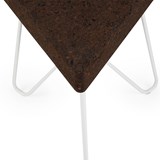 TRES | stool or table -  dark cork and white legs  8