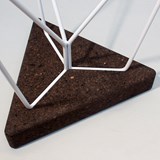 TRES | stool or table -  dark cork and white legs  - Cork - Design : Galula Studio 5