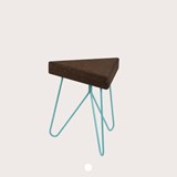 TRES | stool or table -  dark cork and blue legs 10