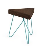 TRES | stool or table -  dark cork and blue legs 5